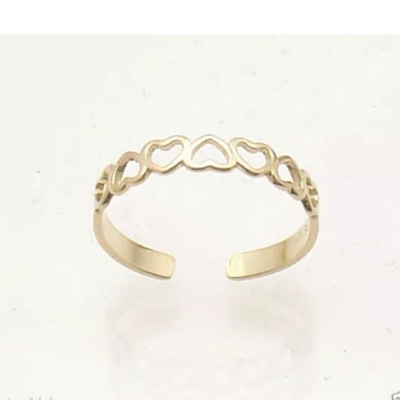 Real Gold Toe Ring Cute Heart Shape Solid Gold NEW - Picture 3 of 3